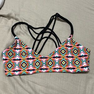 Colorful Bikini Top Size M fits like small